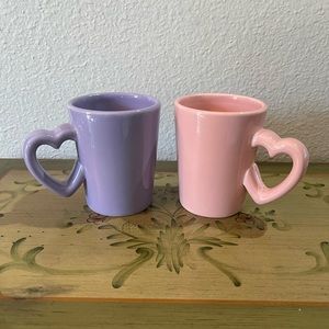 Vintage Williams-Sonoma Valentine Heart Mugs